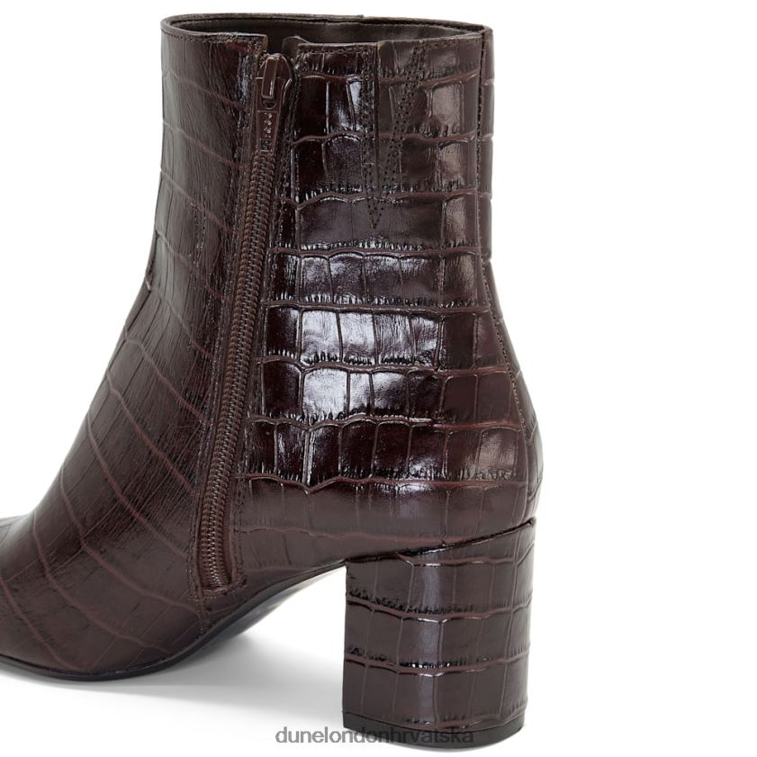 žene gležnjače s četvrtastim vrhom i srednjom petom Dune London H2BDNP654 Oregon smeđa