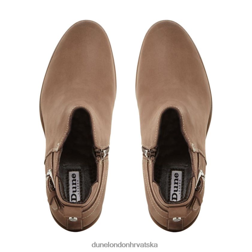 žene gležnjače s kopčom s naslaganom petom Dune London H2BDNP650 piera tupe