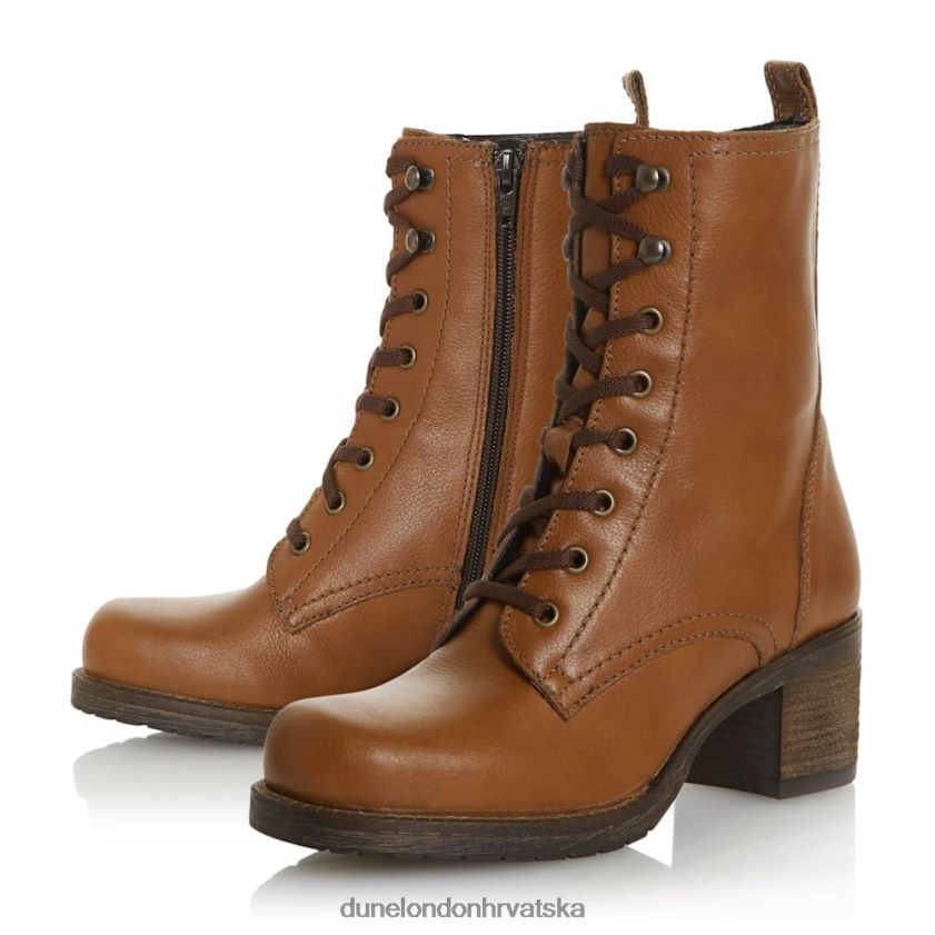 žene gležnjače sa srednjom blok petom na vezanje Dune London H2BDNP611 pearse preplanuli ten