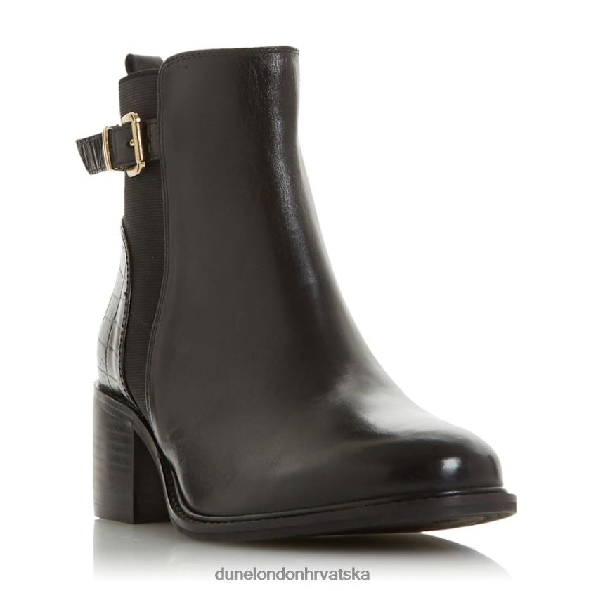 žene široke gležnjače s niskom blok petom Dune London H2BDNP664 pjesnički crno