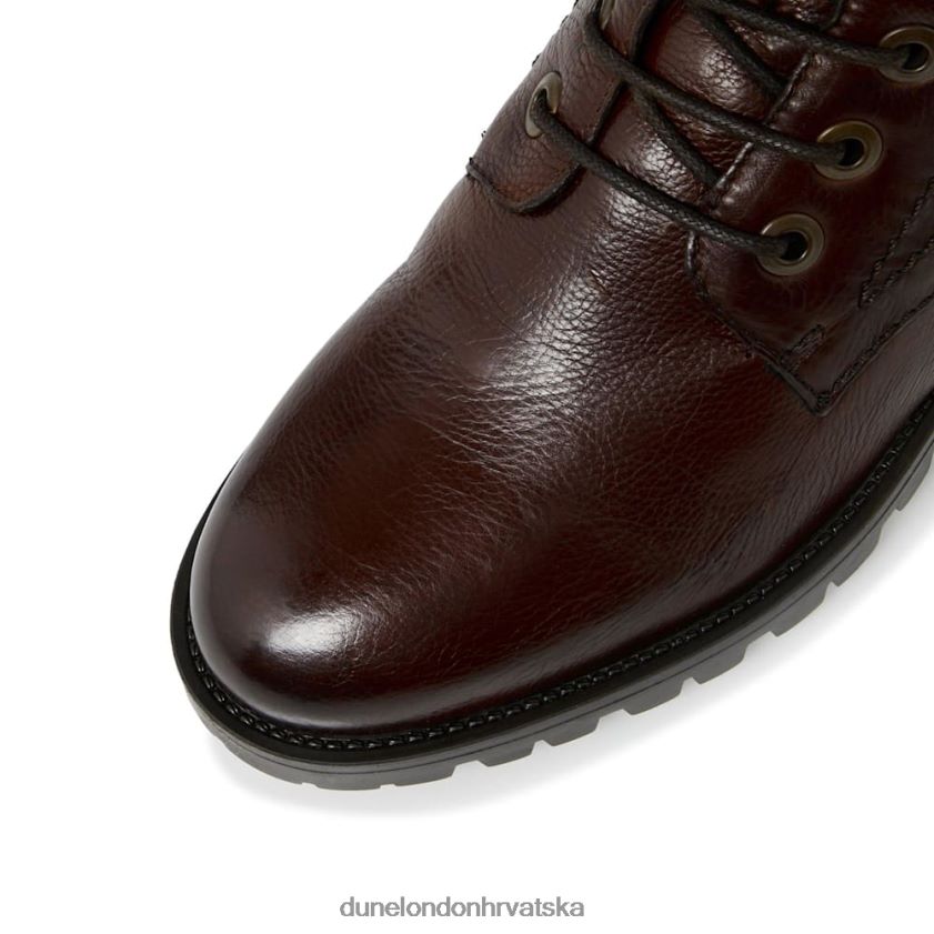 žene široke čizme na vezanje Dune London H2BDNP532 predkamen smeđa