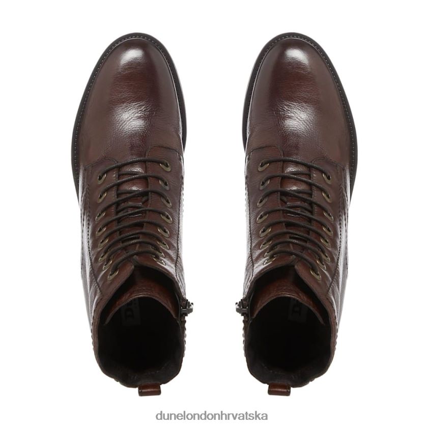 žene široke čizme na vezanje Dune London H2BDNP532 predkamen smeđa