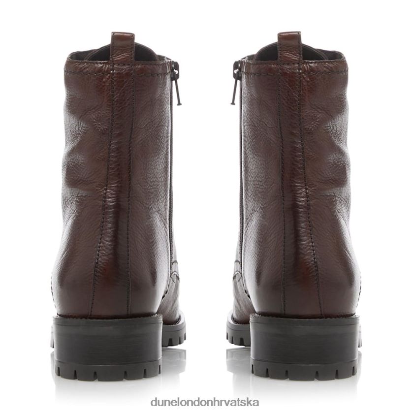 žene široke čizme na vezanje Dune London H2BDNP532 predkamen smeđa