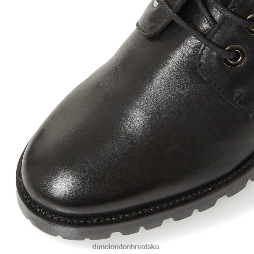 žene široke čizme na vezanje Dune London H2BDNP603 predkamen crno