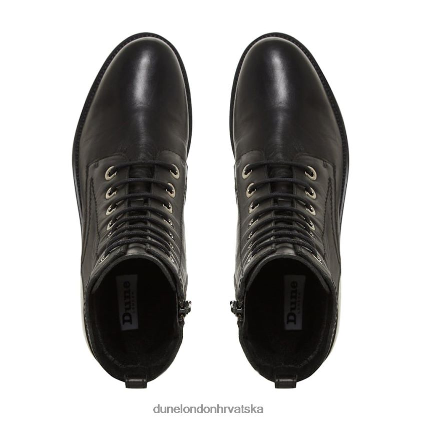 žene široke čizme na vezanje Dune London H2BDNP603 predkamen crno