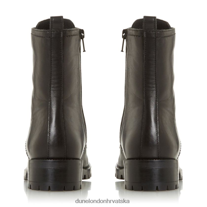 žene široke čizme na vezanje Dune London H2BDNP603 predkamen crno