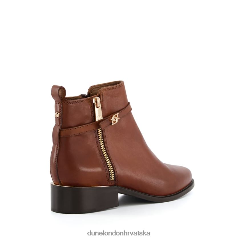 žene čizme s remenom za gležnjeve s detaljima na patentnom zatvaraču Dune London H2BDNP328 papa preplanuli ten