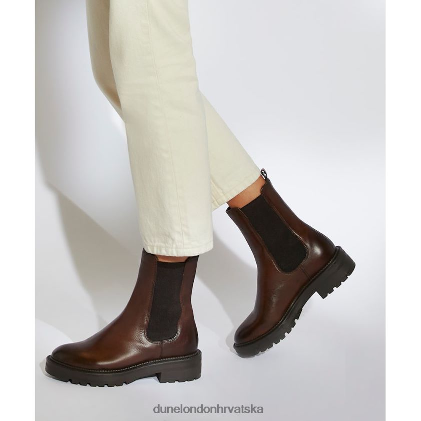 žene kožne biciklističke čizme Dune London H2BDNP314 slika smeđa