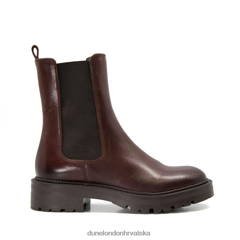 žene kožne biciklističke čizme Dune London H2BDNP314 slika smeđa