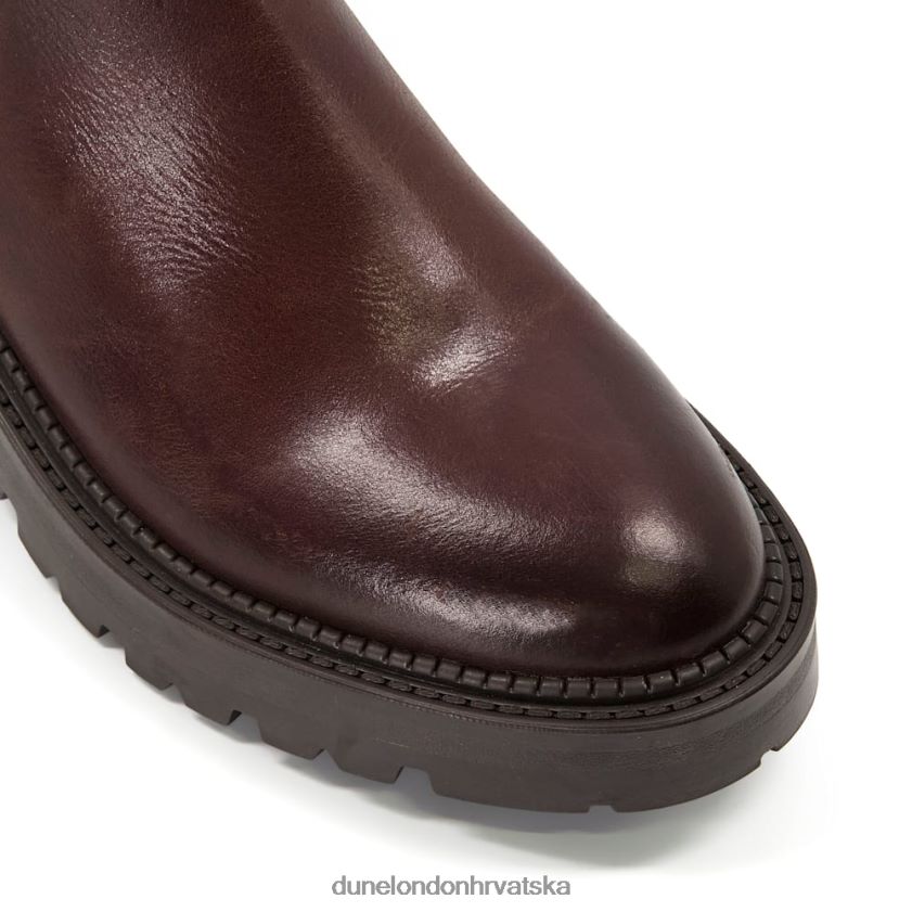 žene kožne biciklističke čizme Dune London H2BDNP314 slika smeđa