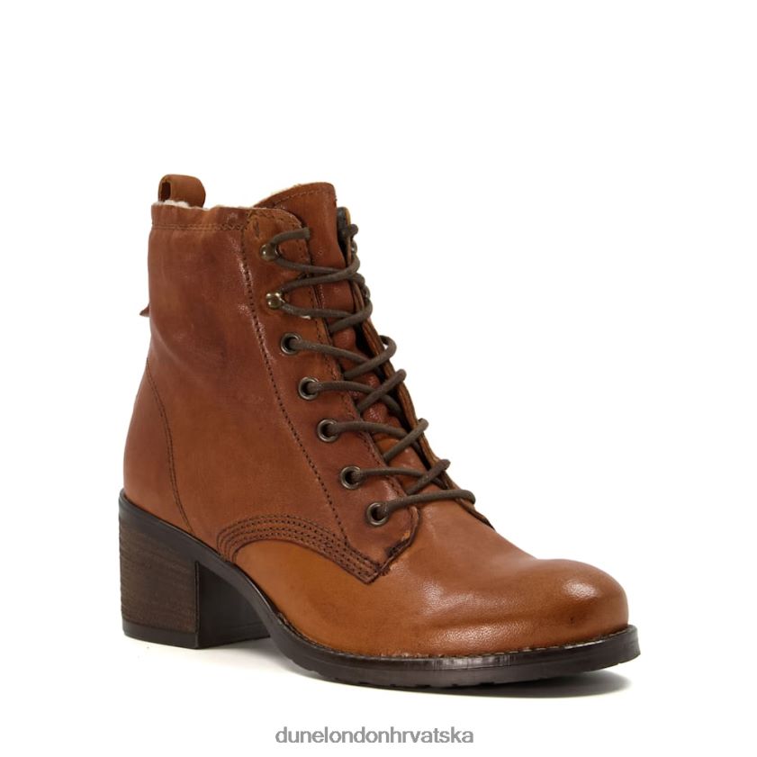 žene podstavljene kožne gležnjače s blok petom Dune London H2BDNP420 patsie d preplanuli ten