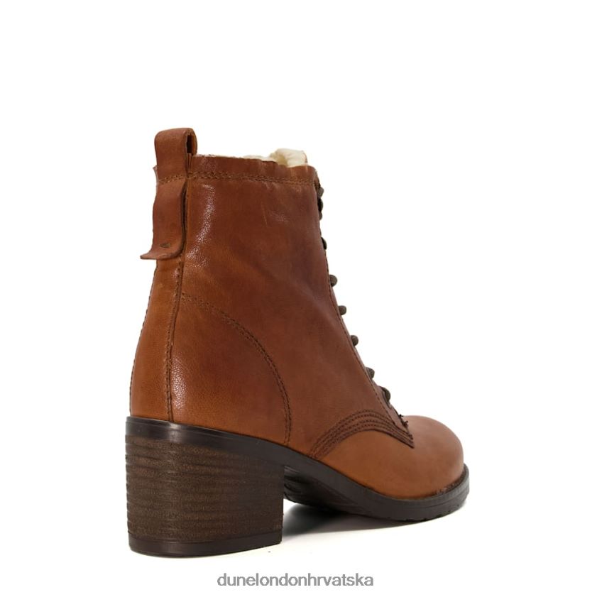žene podstavljene kožne gležnjače s blok petom Dune London H2BDNP420 patsie d preplanuli ten