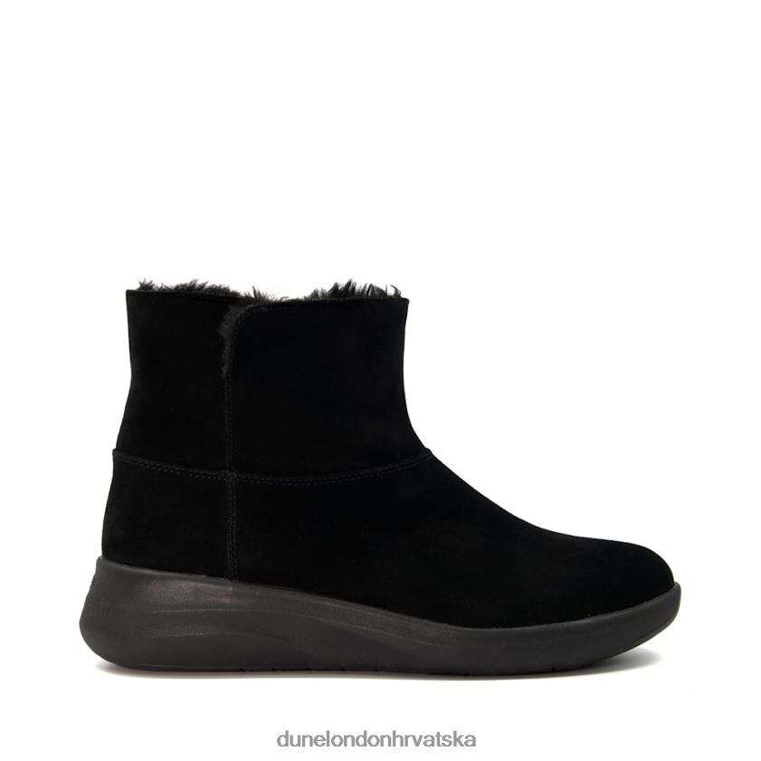žene udobne gležnjače s podstavom od umjetnog krzna Dune London H2BDNP574 e tempo crno