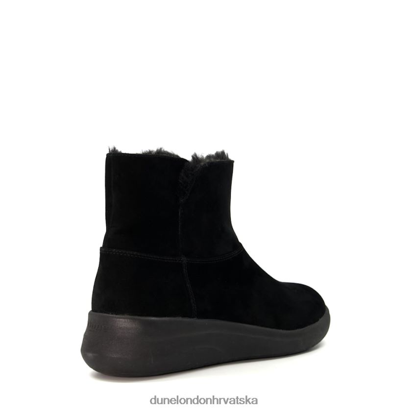 žene udobne gležnjače s podstavom od umjetnog krzna Dune London H2BDNP574 e tempo crno