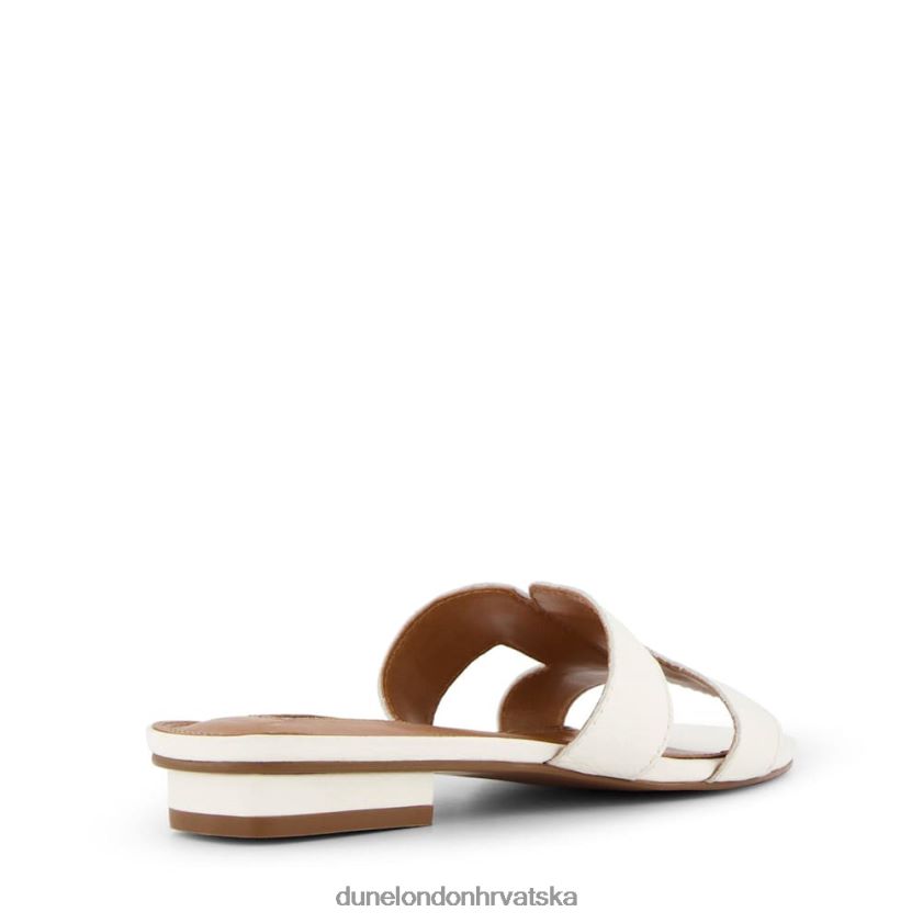 žene široke elegantne klizne sandale Dune London H2BDNP418 lupa bijela