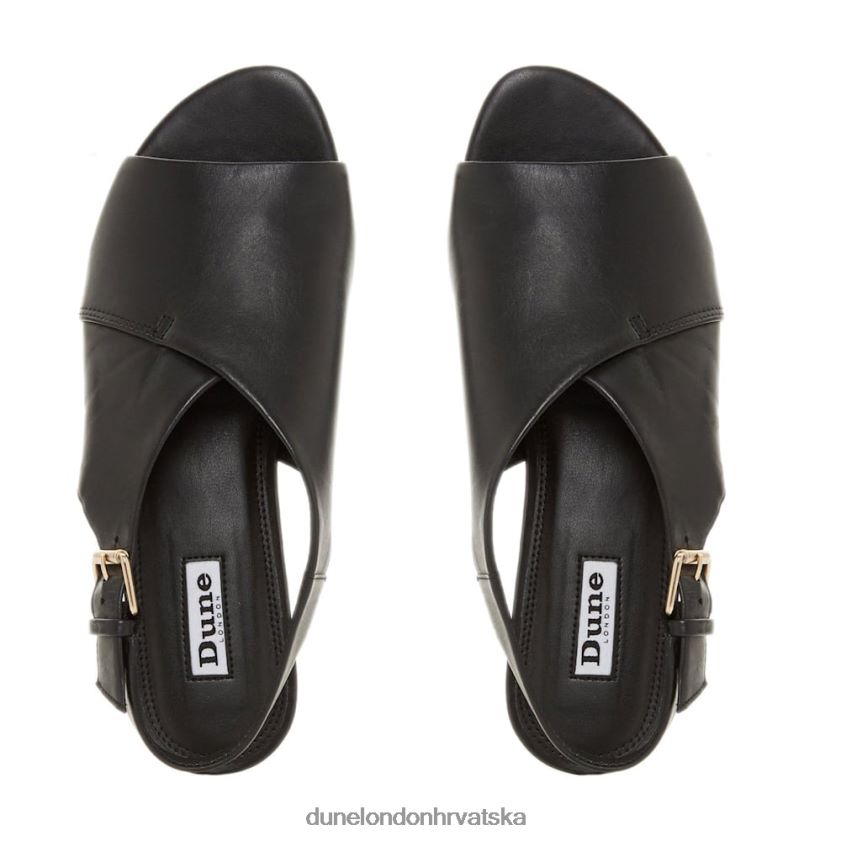 žene kožne peep toe sandale Dune London H2BDNP656 leannia crno