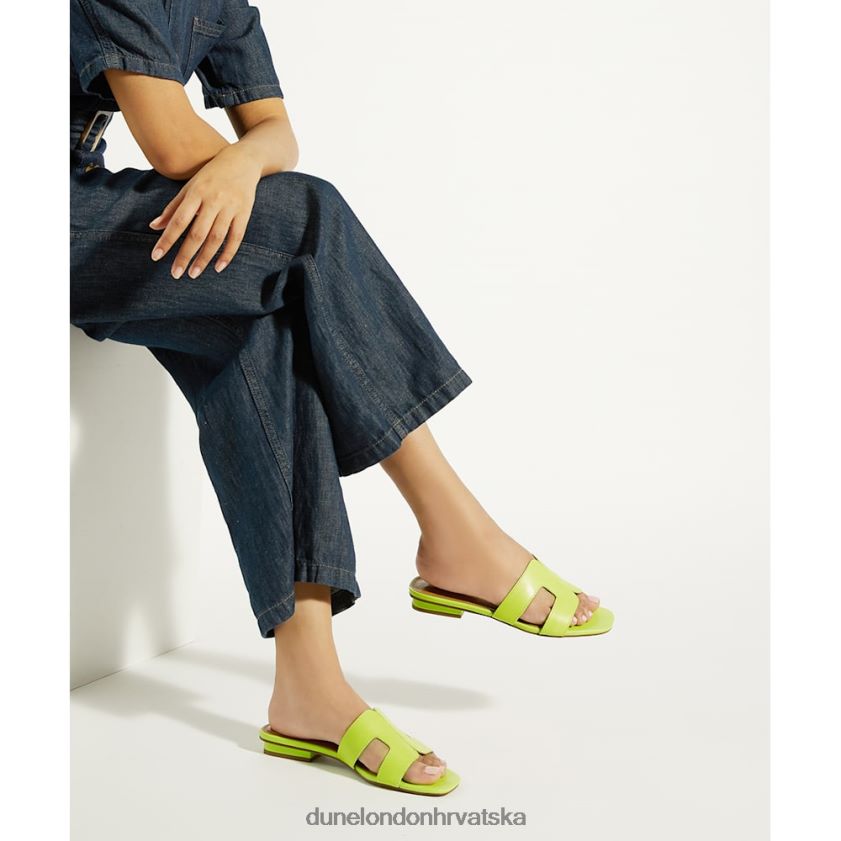 žene pametne klizne sandale Dune London H2BDNP626 lupa limeta zelena