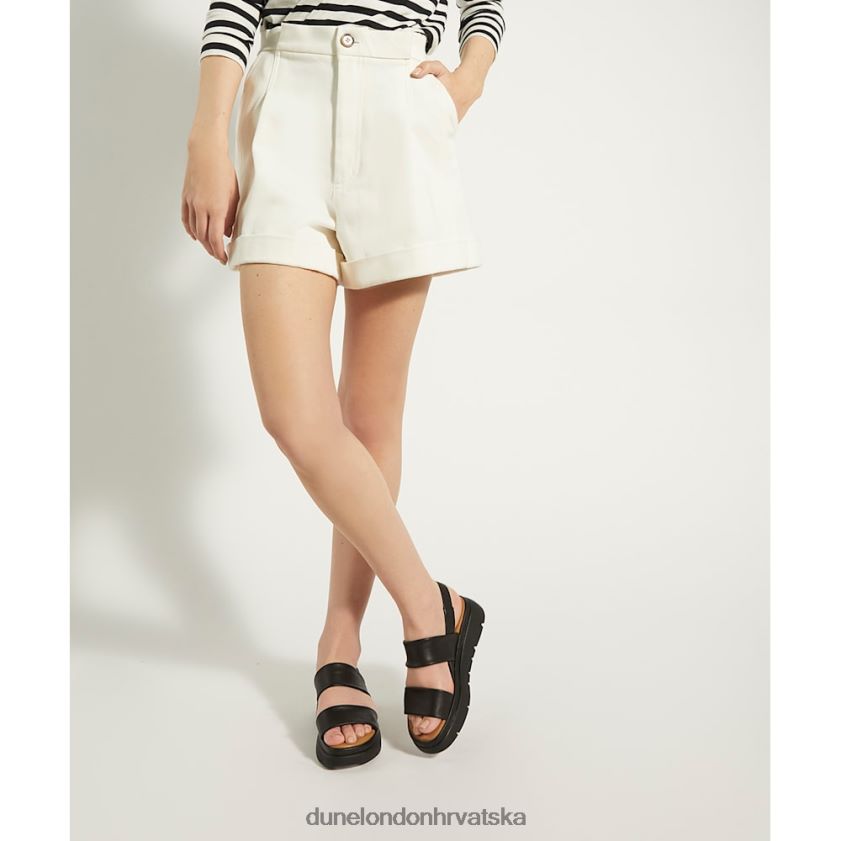 žene podstavljene sandale ravnog oblika Dune London H2BDNP389 mjesto crno