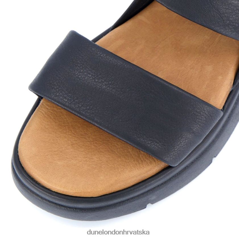 žene podstavljene sandale ravnog oblika Dune London H2BDNP389 mjesto crno