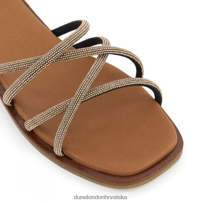 žene ravne sandale s diamante-crossover-remenom Dune London H2BDNP24 lilybet bronca