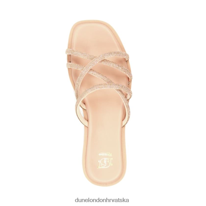 žene ravne sandale s diamante-crossover-remenom Dune London H2BDNP451 lilybet rumenilo