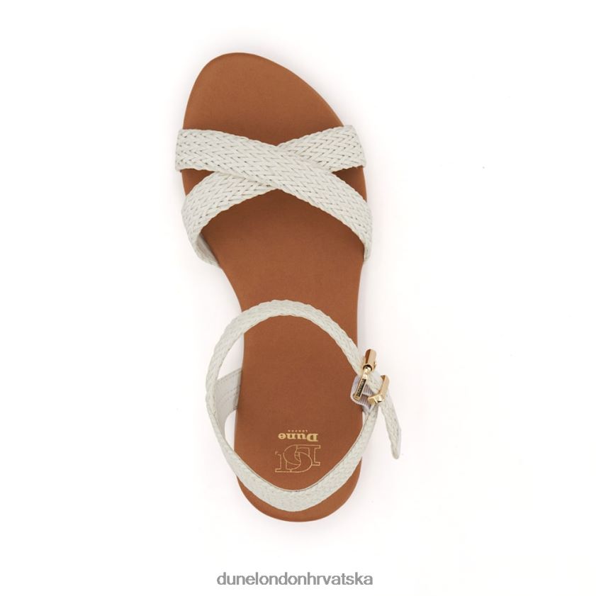 žene ravne sandale s tkanim remenom Dune London H2BDNP405 lalisa bijela