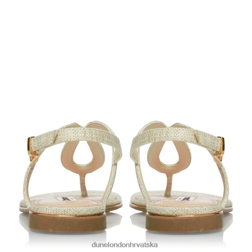 žene ravne sandale s tkanim remenom Dune London H2BDNP674 Longley prirodni