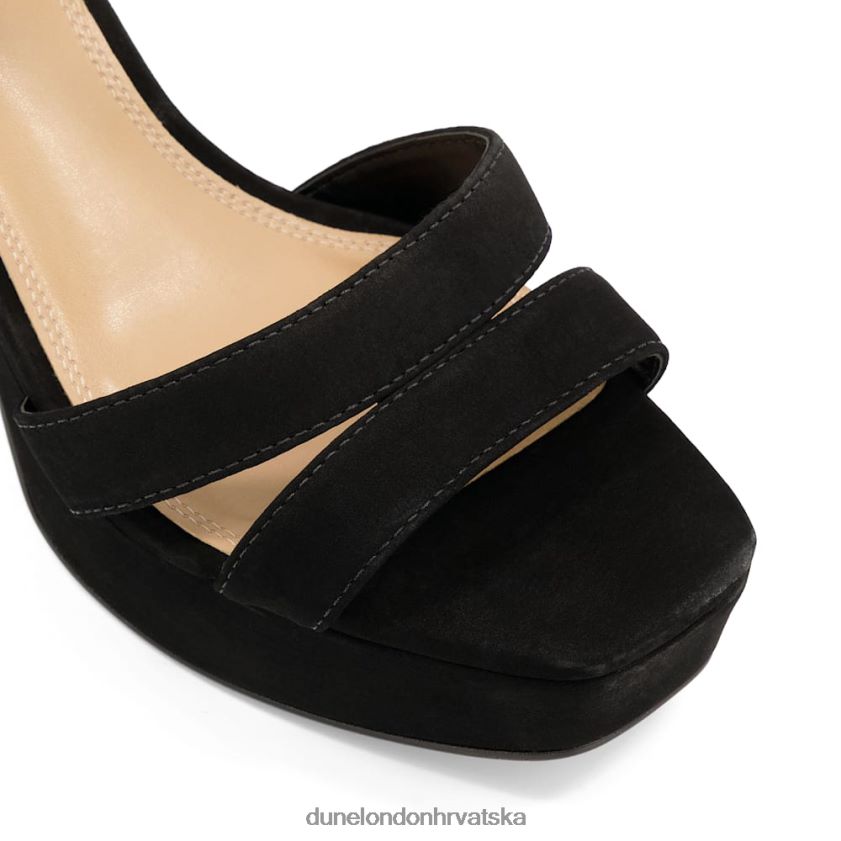 žene antilop sandale sa srednjom platformom Dune London H2BDNP277 rastopljeni crno