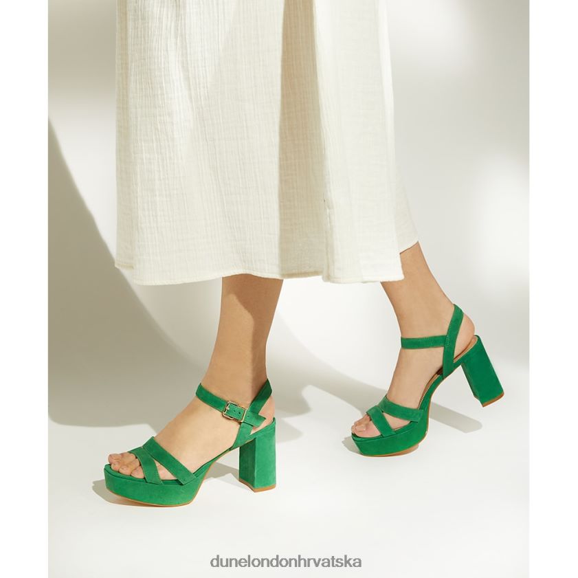 žene antilop sandale sa srednjom platformom Dune London H2BDNP545 rastopljeni zelena