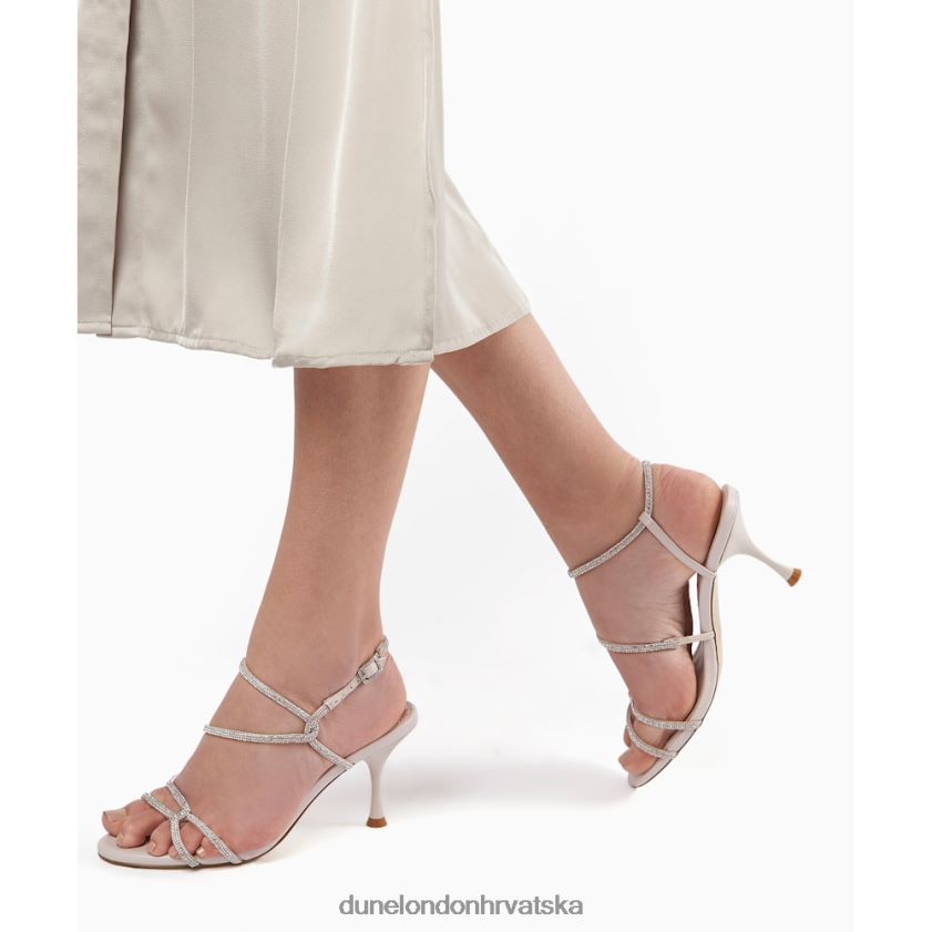 žene diamante sandale s petom s remenčićima Dune London H2BDNP639 veličanstvo ekru