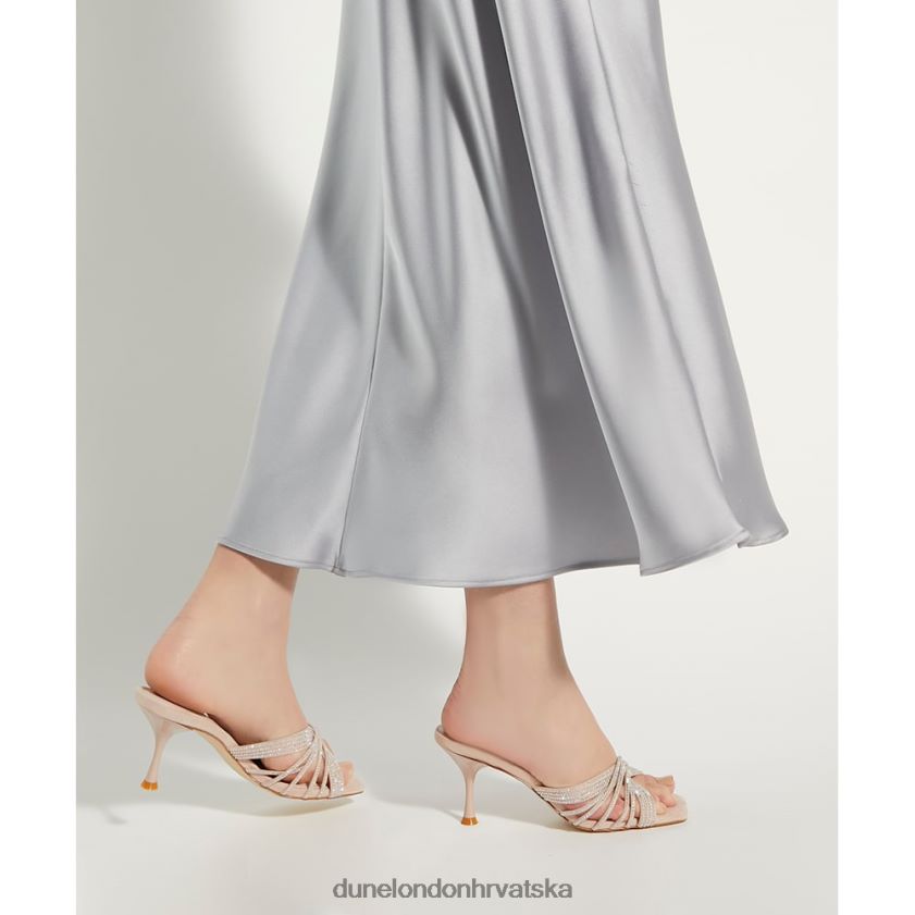 žene dijamantne stiletto mule s križnim remenima Dune London H2BDNP64 nadstrešnica gola