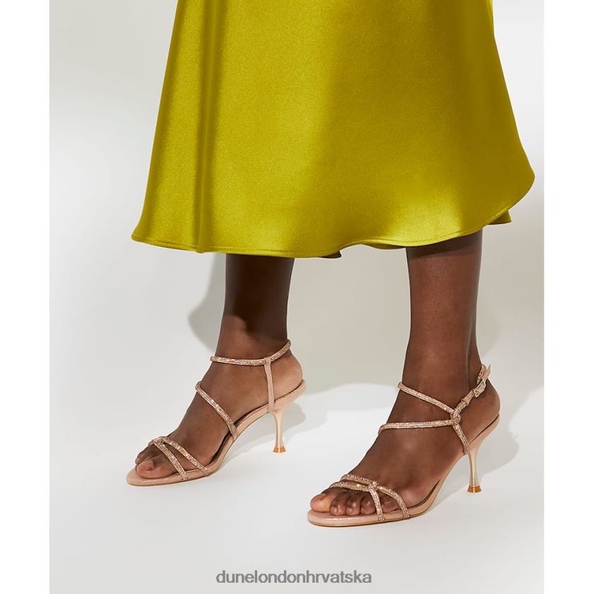 žene široke sandale s petom s remenčićima Dune London H2BDNP77 veličanstvo zlato