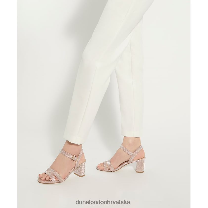 žene široke sandale sa srednjom petom Dune London H2BDNP476 merisa ružičasto zlatno