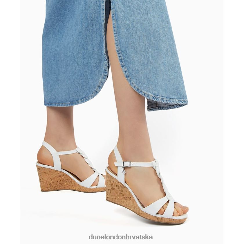 žene široki kroj pletenica t-šipka traka pluteni klinovi Dune London H2BDNP474 koala bijela