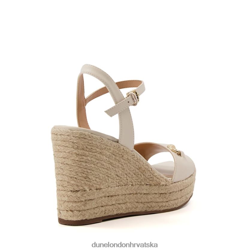 žene kožne espadrile s obrubom Dune London H2BDNP599 kai ekru