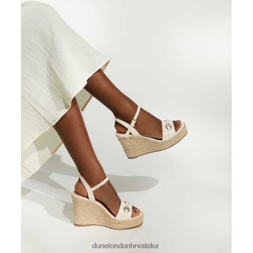 žene kožne espadrile s obrubom Dune London H2BDNP86 kai ekru