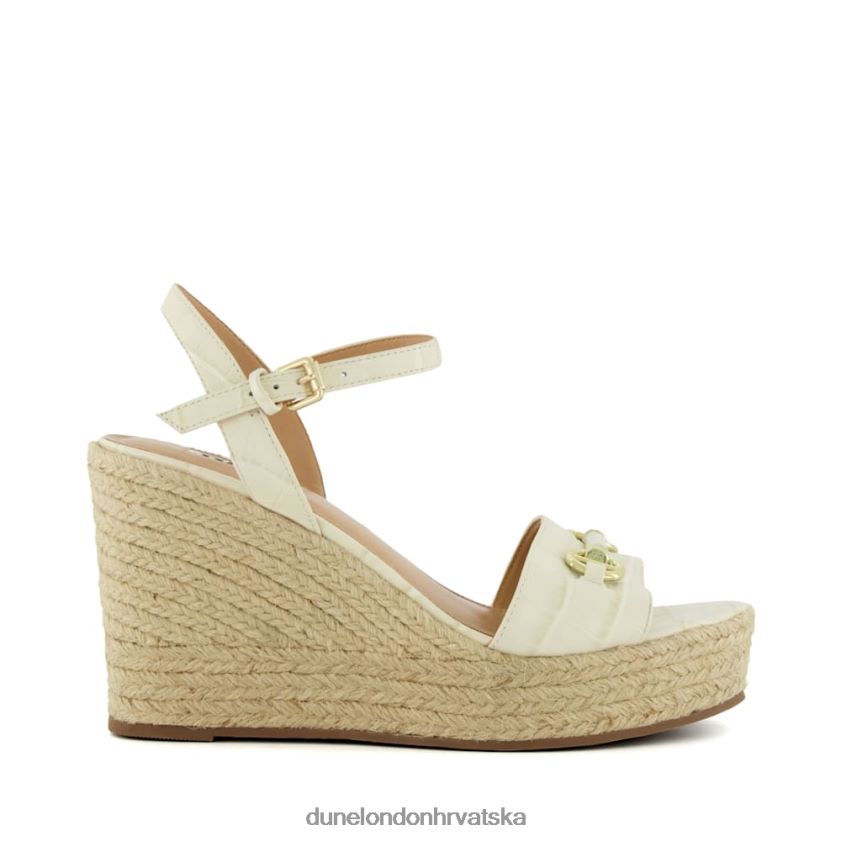 žene kožne espadrile s obrubom Dune London H2BDNP86 kai ekru