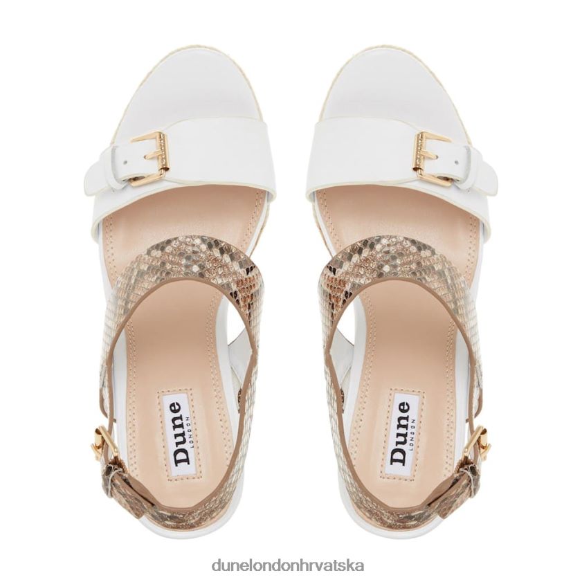 žene kožne sandale na klin Dune London H2BDNP651 kendyl bijela