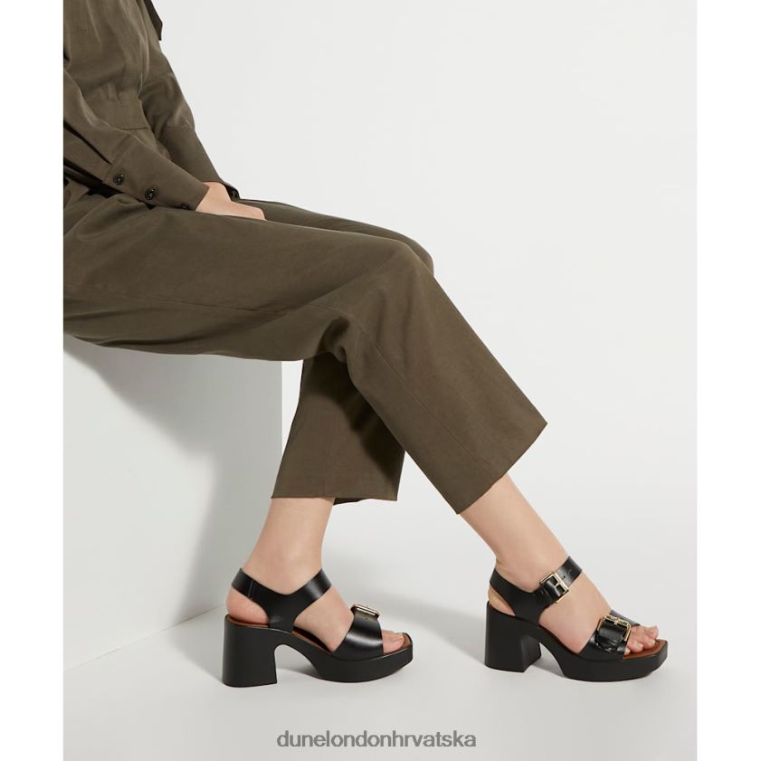 žene kožne sandale s platformom Dune London H2BDNP453 jenije crno
