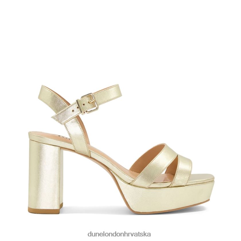žene metalik-kožne sandale s platformom Dune London H2BDNP278 rastopljeni zlato