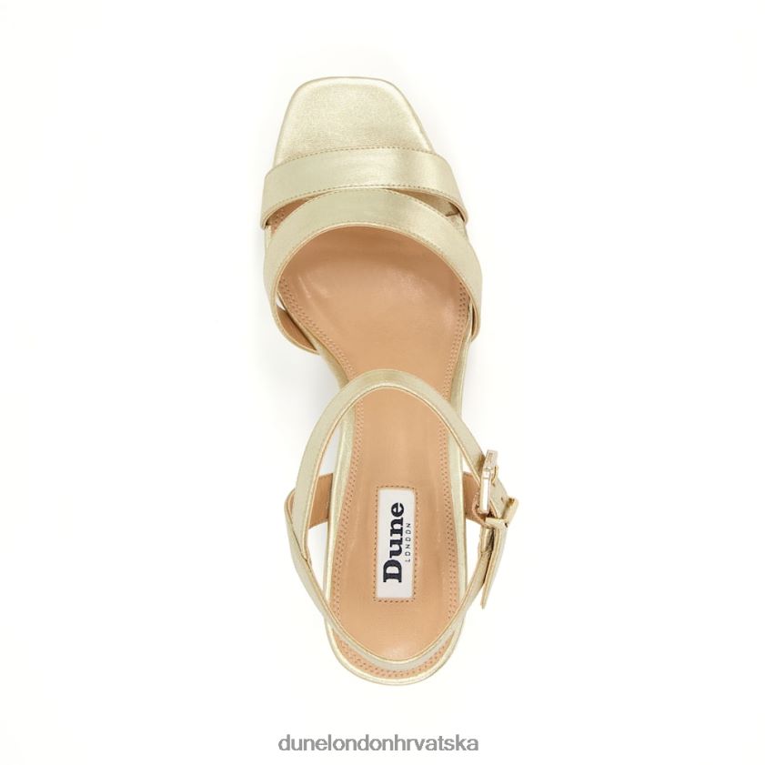žene metalik-kožne sandale s platformom Dune London H2BDNP278 rastopljeni zlato