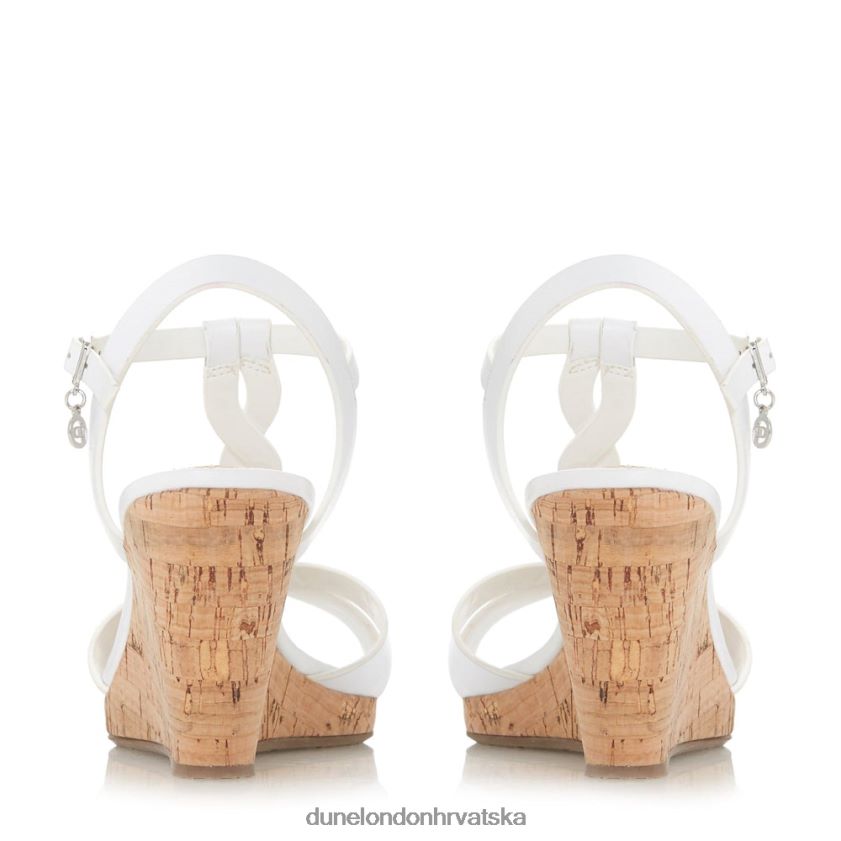 žene pletenica t-bar remen pluto klin peta Dune London H2BDNP515 koala bijela