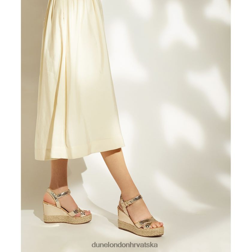 žene sandale espadrile-klinasta peta Dune London H2BDNP171 ljubazan zlato