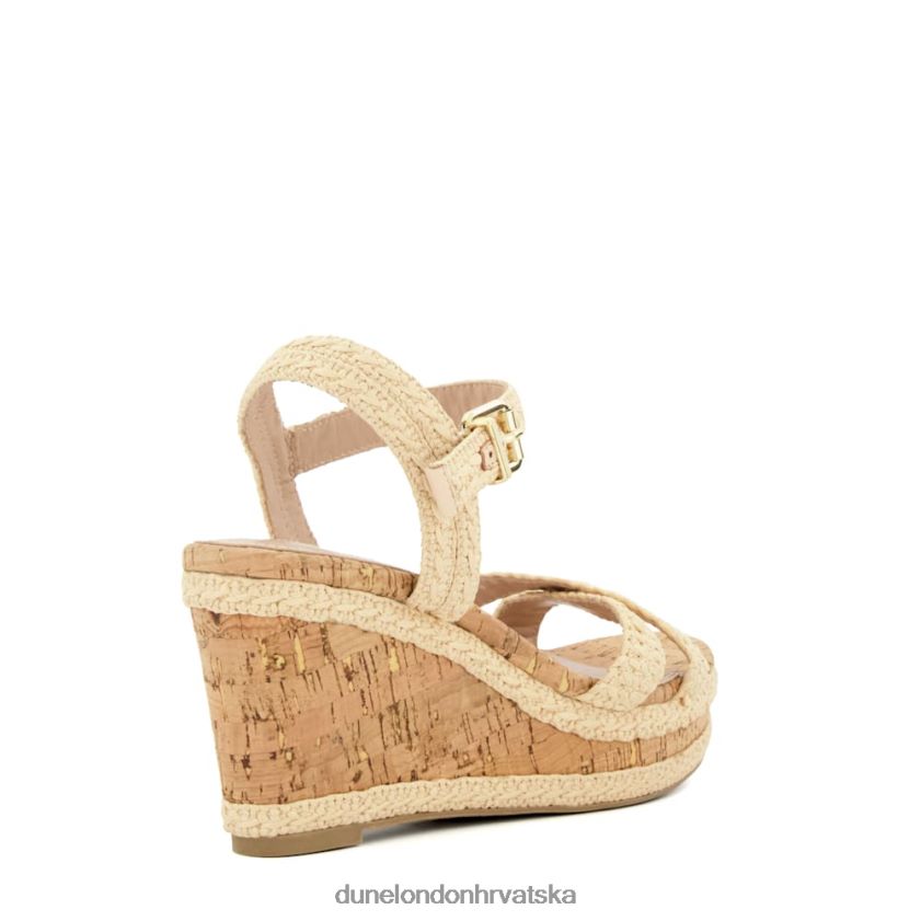 žene sandale na klin od pluta s pletenim remenom Dune London H2BDNP127 kelisa prirodni