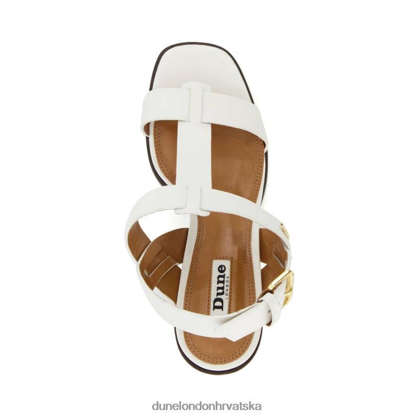 žene sandale s blok petom Dune London H2BDNP226 jacie bijela