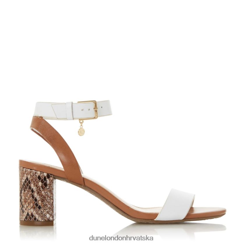 žene sandale s blok petom Dune London H2BDNP661 dragulj bijela