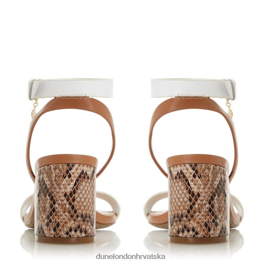 žene sandale s blok petom Dune London H2BDNP661 dragulj bijela