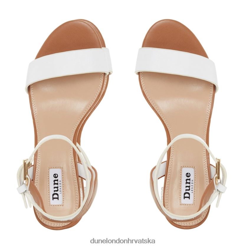 žene sandale s blok petom Dune London H2BDNP661 dragulj bijela