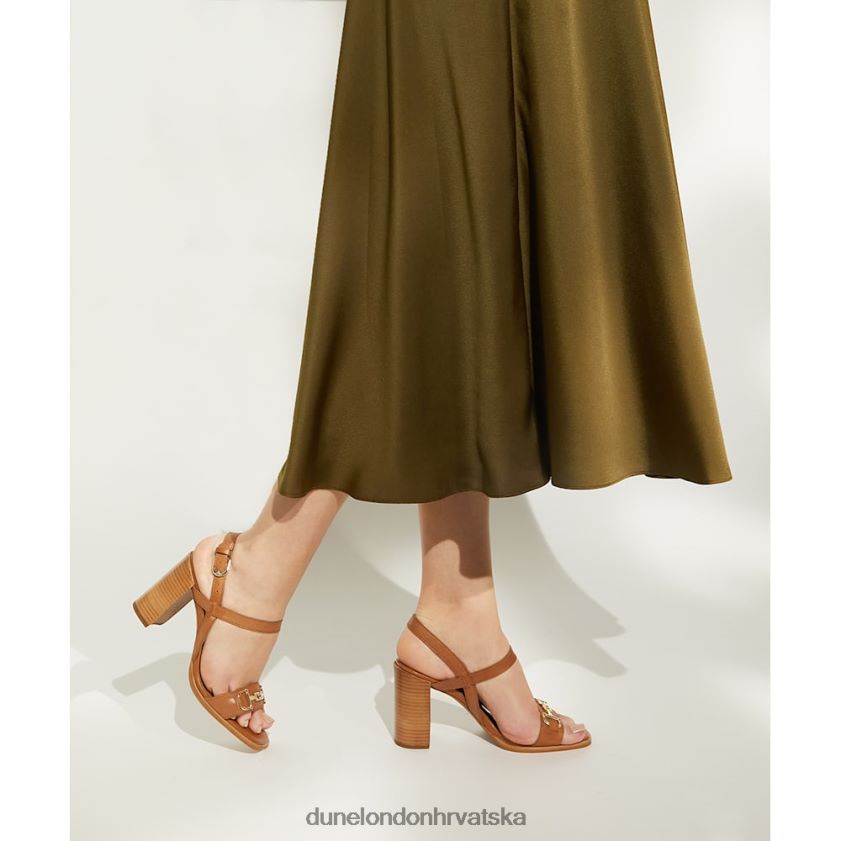 žene sandale s blok petom s metalnim obrubom Dune London H2BDNP479 jili preplanuli ten