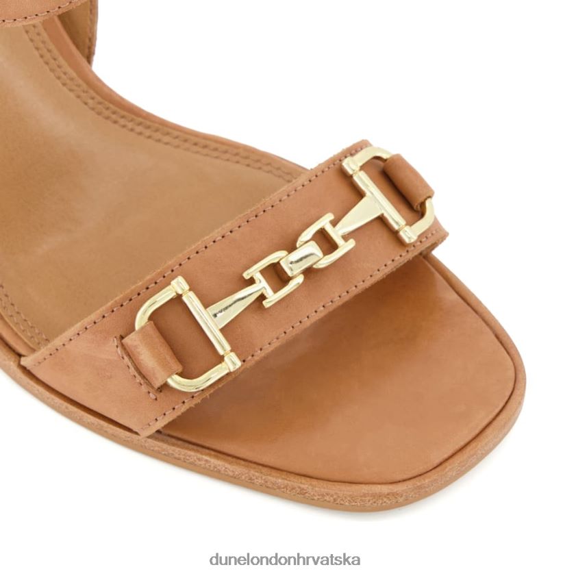 žene sandale s blok petom s metalnim obrubom Dune London H2BDNP479 jili preplanuli ten